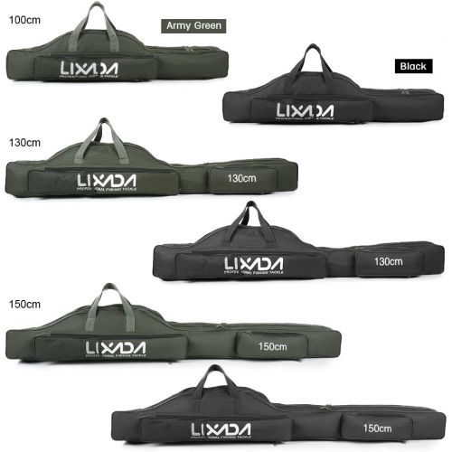  [아마존베스트]Lixada Fishing bag, rod bag, rod case, fishing case, fishing bag, movable folding 100 cm/130 cm/150 cm.