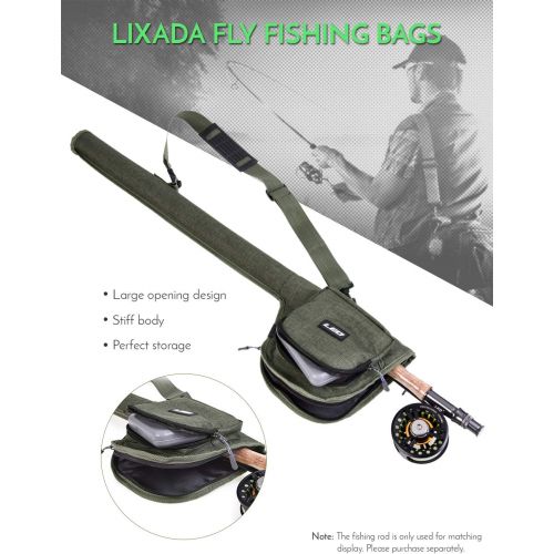  [아마존베스트]Lixada Rutentaschen Allround Fly Angelrute Tasche Fall Wasserdicht Segeltuch Angelrute Rohr Fall