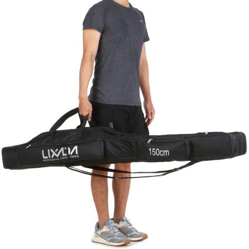  [아마존베스트]Lixada Fishing Bag, 130 cm / 150 cm, Three Layers, Portable, Folding, Fishing, Rod, Tool, Carry, Carrier, Travel Bag