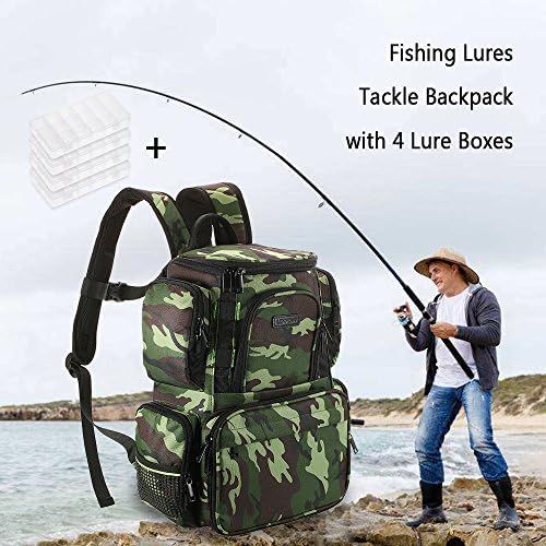  [아마존베스트]Lixada Fishing Bag, Fishing Lure Box Storage Bag with 4 Tackle Boxes