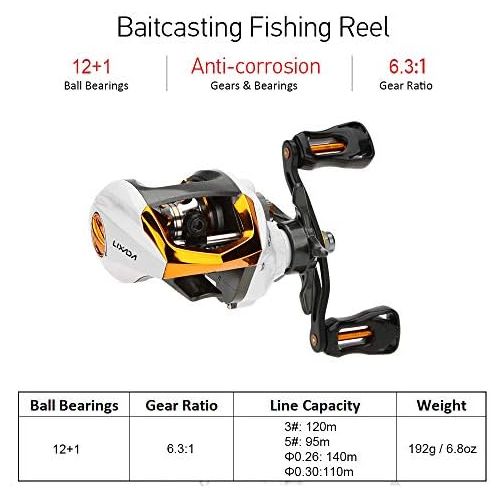  [아마존베스트]Lixada Baitca Sting Reel Fishing Fly High Speed Fishing Reel with Magnetic Brake System 12+ 1Ball Bearings
