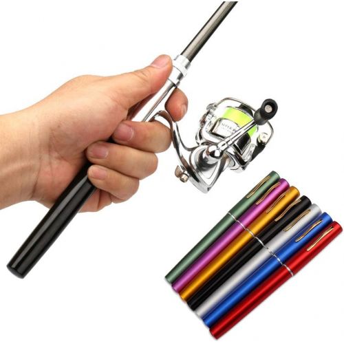  [아마존베스트]Lixada 1 m / 1.4 m bag foldable fishing rod reel combo mini pen fishing rod kit telescopic fishing rod spinning reel combo kit.
