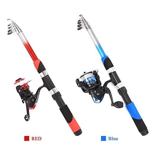  [아마존베스트]Lixada Fishing Rod Set Telescopic Rod and Fishing Reel Combo with Fishing Bait Hooks Fishing Bag