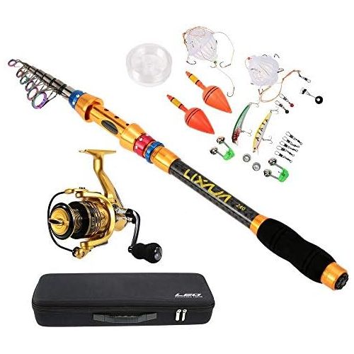  [아마존베스트]Lixada Spinner Set Fishing Rod Rod Rod with Artificial Bait