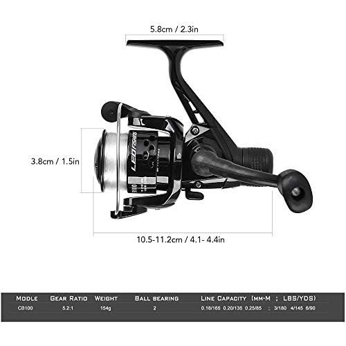  [아마존베스트]Lixada Blusea Fishing Reel and Rod Set, 1.3 m Telescopic Fishing Reel Set, Fishing Rod Combo Set with Hooks, Soft Lures, Barrel Swivels, Storage Bag