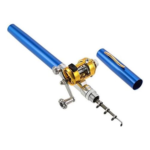  [아마존베스트]Lixada Fishing Rod Fishing Reel Combo Set Mini Telescopic Portable Pocket Spring Fishing Rod Polo Shirt with Reel