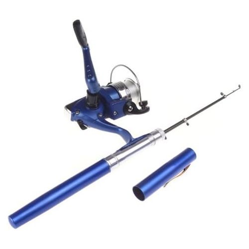  [아마존베스트]Lixada Fishing Rod Aluminium Pocket Pen Rod Fishing Mini Telescopic Fishing Rod Pole + Reel