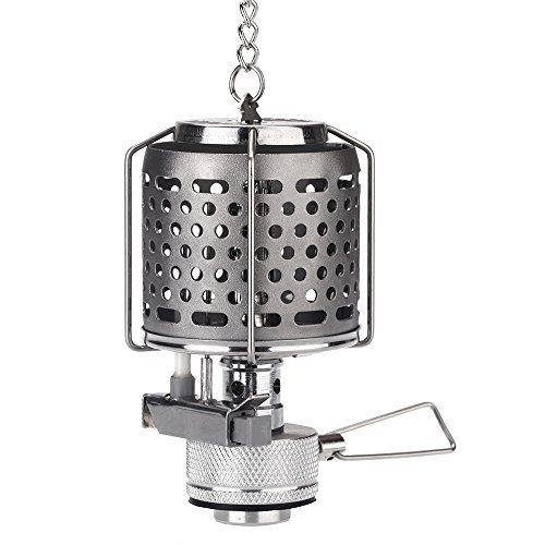  Lixada Mini Portable Camping Lantern Gas Light Tent Lamp Torch Hanging Metal Lamp-chimney Butane 80LUX