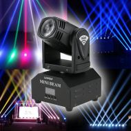 Lixada LED Head Moving Light Rotating Moving Head DMX512 Sound Activated Master-slave Auto Running 1113 Channels RGBW Color Changing Beam Light for Disco KTV Club Party