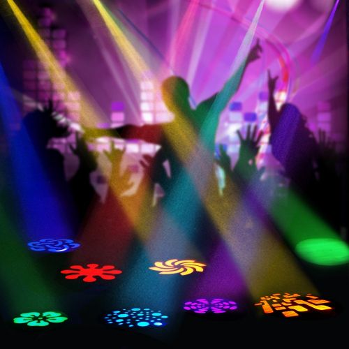  Lixada Moving Head Light 8 colors and 8 gobos DJ Light led sound activated professional 911 channel Stage Light for Disco KTV club party wedding
