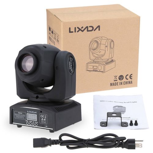  Lixada Moving Head Light 8 colors and 8 gobos DJ Light led sound activated professional 911 channel Stage Light for Disco KTV club party wedding