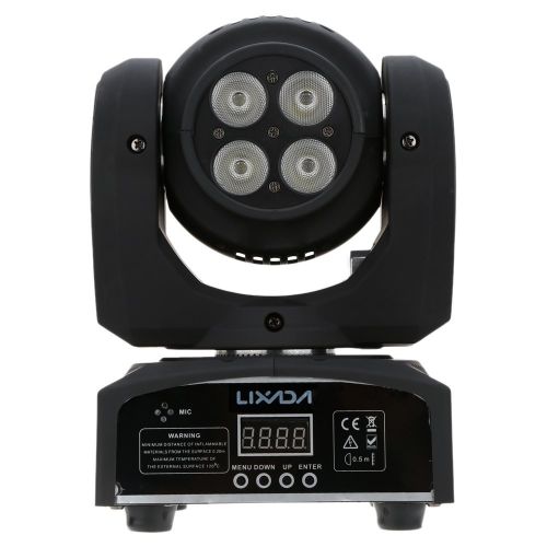  Lixada 8LED 80W RGBW 15  21 Channel DMX 512 Double Sides Wash Infinite Rotating Moving Head Light LED Stage Pattern Lamp for Indoor Disco KTV Club Party