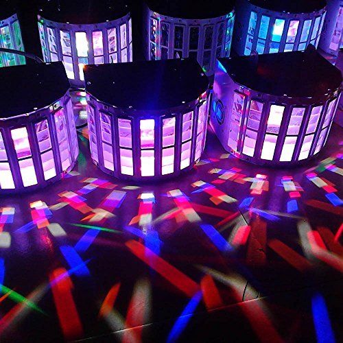  Lixada 24W DJ Lights 8 Colors LED Wide Beam Laser Strobe Light 6 channel Led DMX lighting with IR remote control metal casing Club Light home KTV disco stage effect Lighting