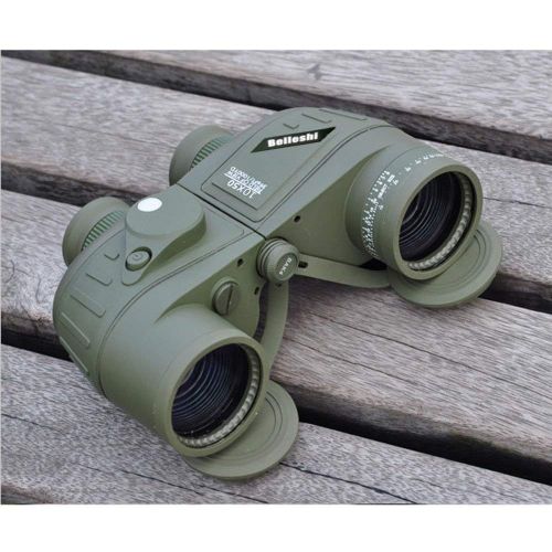  Lixada Marine Floating Binocular 10X50 Waterproof High Power Military Telescope Scope w Internal Rangefinder & Compass for Navigation,Boating,Fishing,Water Sports,Hunting