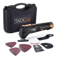 Lixada Tacklife 12V Oscillating Tool, 6 Variable Speed Lithium-Ion Cordless Oscillating Multi-Tool with LED, 1 Hour Fast Charge, Great for Sanding Polishing Cutting Scraping Cleaning, 23p