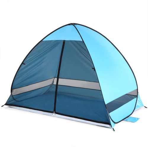  Lixada1 Pop Up Beach Tent Sun Shelter Sun Shade Instant Tent for Beach with Carrying Bag, 4 Peg, Anti UV for Fishing Hiking Camping