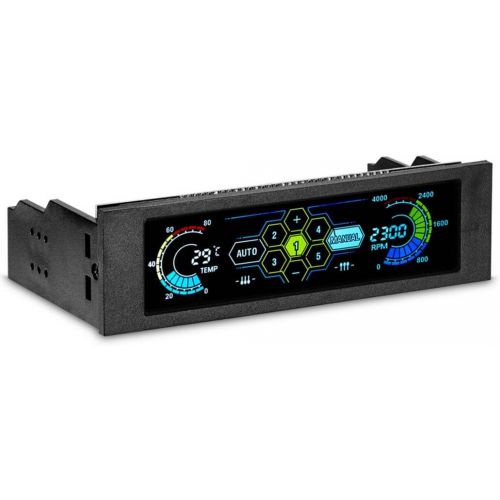  Liyhh liyhh Drive Bay PC Speed Controller LCD Front Panel for Desktop CPU Fan Cooler