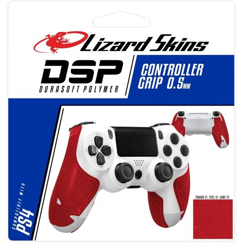  [아마존베스트]Lizard Skins DSP Controller Grip for PS4 Controllers  PS4 Gaming Grip - Playstation 4 Compatible Grip 0.5mm Thickness - PRE Cut Pieces - Easy to Install  10 Colors (Crimson Red)