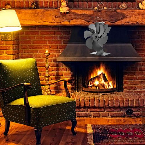  Lizefang Wood Stove Fan,Upgrade 6 Blade Heat Powered Fans for Wood Burning Stove Log Burner Fireplace Fans,Silent Operation Eco Friendly Circulation Fireplaces?Fans