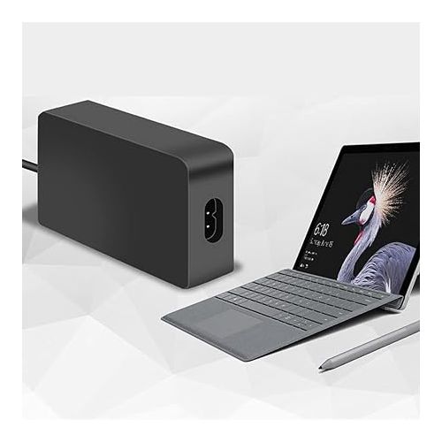  65W Surface Pro Charger Compatible with Microsoft Surface Pro 3 4 5 6 7 8 9 X 1769 1736 1800 Laptop Charger