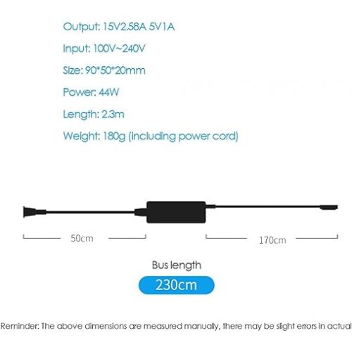  65W Surface Pro Charger Compatible with Microsoft Surface Pro 3 4 5 6 7 8 9 X 1769 1736 1800 Laptop Charger