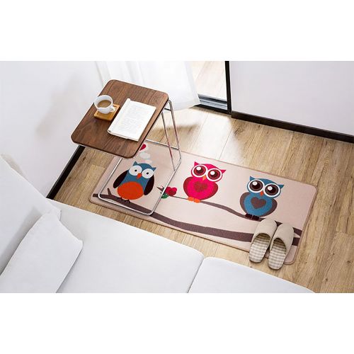  Lldaily 3 Pcs Non-Slip Kitchen Mat Rubber Backing Doormat Entry Runner Rug Set Modern Bath Area Rugs,Owl Design 16x24inches+20x31.5inches+20x47inches