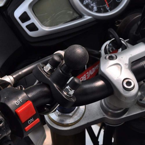  Ller76 ller76 U Shaped Rust Proof Sturdy Motorcycle Handle Holder Extensive Use Mobile Phone Navigation Fixing Tool(Black)