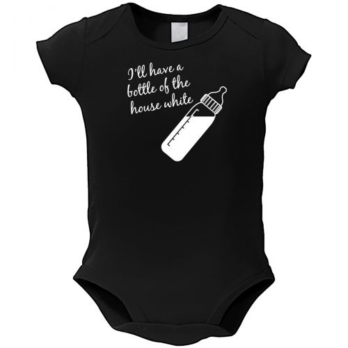  Lll lll Have a Bottle of the House White Black Baby Bodysuit One-piece