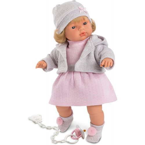  Llorens LL38554 15 Baby Made in Spain -Sophia Crying Doll, Multicolor