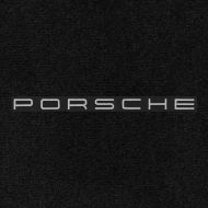 Lloyd Mats - Ultimat Black Front Floor Mats For Porsche Boxster 1997-18 with Silver Porsche Lettering on Black Applique