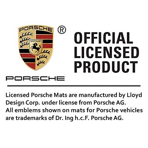  Lloyd Mats - Ultimat Black Front Floor Mats For Porsche Boxster 1997-18 with Silver Porsche Lettering on Black Applique