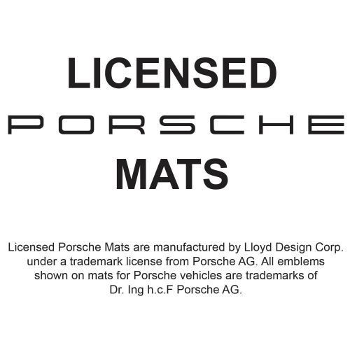  Lloyd Mats  ULTIMAT Floor Mats for 911 (996) CARRERA 2001-2005 2PC Mats BLACK ULTIMAT PORSCHE LOGO
