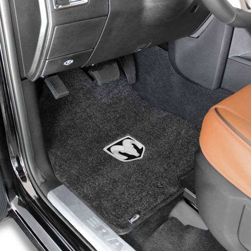  Lloyd Mats Fits 2013-2016 Dodge Ram 1500 Crew Cab Dark Slate Velourtex Floor Mats - Horns Logo