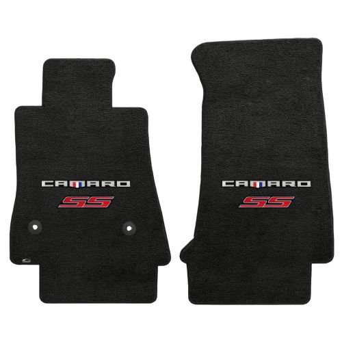  Lloyd Mats VELOURTEX Floor Mats for CAMARO 2016-ON 2PC Mats EBONY VELOURTEX CAMARO + SS RED DOUBLE LOGO