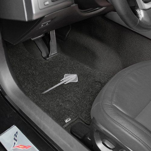  Lloyd Mats Fits 2014-2016 C7 Corvette Jet Black Floor Mats - Stingray Logos