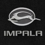 Lloyd Mats Chevy Impala Carpet Custom Fit Floor Mats Dark Gray with Double Impala Logo on Fronts Fits 2014-2016