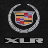 Lloyd Mats Velourtex Black Front Floor Mats For Cadillac XLR 2004-09 with Silver Cadillac Crest and XLR Lettering Applique