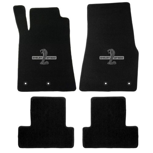  Lloyd Mats Fits 2013-2014 Ford Mustang Black Heavy Plush Floor Mats Front and Rear Shelby GT500 Logo