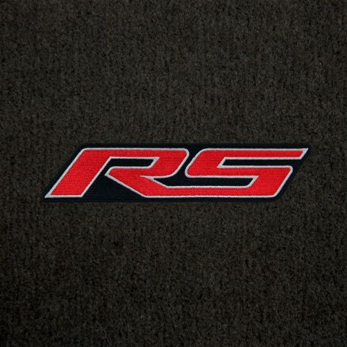  Lloyd Mats 2010-2014 Chevy Camaro 2pc Ebony Black Floor Mats Set with RS Logo in Red