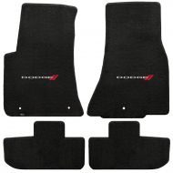 Lloyd Mats Fits 2011 To 2016 Dodge Challenger Front and Rear Black Mats Dodge Logo