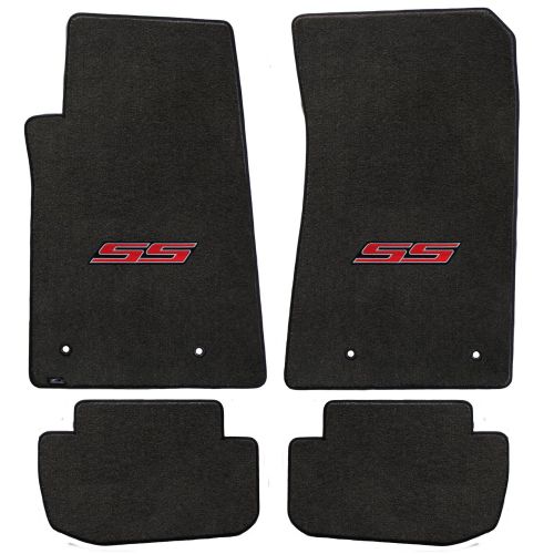  Lloyd Mats Fits Chevrolet Camaro 2010 To 2015 4Pc Mats Ebony Velourtex SS Logo