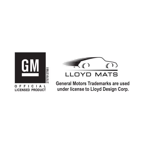  Lloyd Mats 2005-2006 C6 Corvette Ebony Black Floor Mats - Crossed Flags & Red CORVETTE