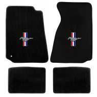 Lloyd Mats 4 Piece Heavy Plush Fits Mustang Car Floor Mats With Pony and Tribar Logo