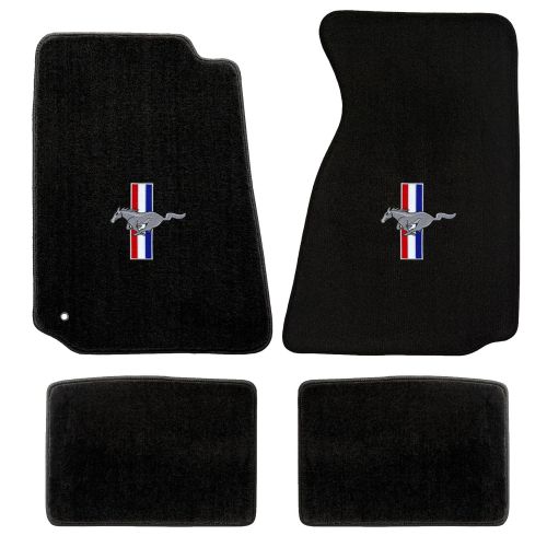  Lloyd Mats 4 Piece Heavy Plush Fits Mustang Car Floor Mats With Pony and Tribar Logo