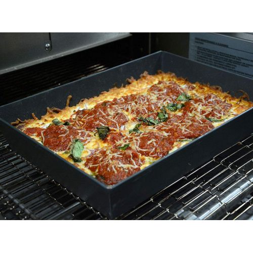  LloydPans Kitchenware 10 inch by 14 inch by 2.5 inch Detroit Style Pizza Pan, Pre-Seasoned, Stick Resistant, Made in the USA