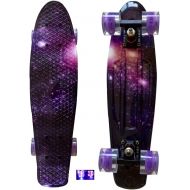 Lmai Skateboards LMAI 22 Cruiser Skateboard Graphic Mini Complete Skateboard (Purple Starry)