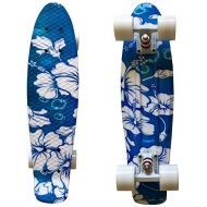 Lmai Skateboards Lmai 22 Cruiser Skateboard Graphic WFBB Floral Flower Board Complete Skatebaord (White Wheels)