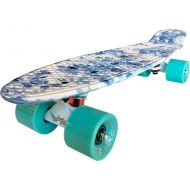 Lmai Skateboards LMAI 22 Cruiser Skateboard Graphic Blue Flower Floral Board Complete Skateboad