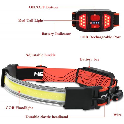  LoTanop Rechargeable Headlamp 2 Pack, 230° Illumination Wide Beam Headlamp, 1000 Lumen, 3 Modes, Super Bright LED Headlamp, Lightweight Head Lamp for Hiking, Running, Fishing, Camping