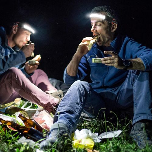  LoTanop Rechargeable Headlamp 2 Pack, 230° Illumination Wide Beam Headlamp, 1000 Lumen, 3 Modes, Super Bright LED Headlamp, Lightweight Head Lamp for Hiking, Running, Fishing, Camping